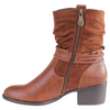 Zanni Block Heeled Ankle Boots - Arad - Tan