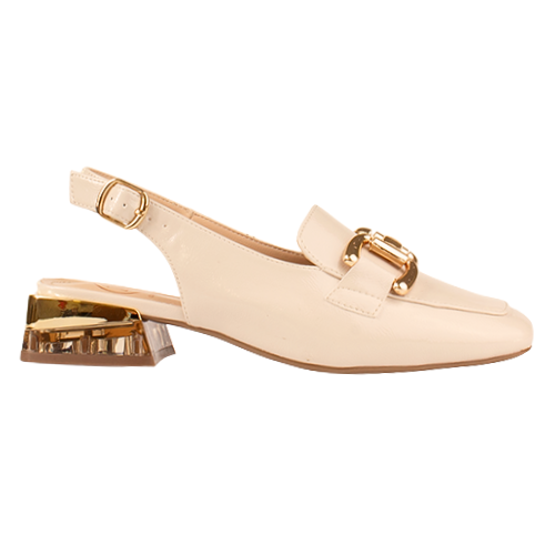 Zanni Ladies Slingback Loafers - Diraz - Nude