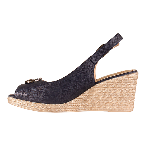 Zanni Wedge Sandals - Matheran - Navy