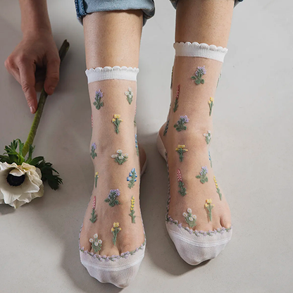 Atelier St Eustache Socks - Fleurs Des Champs - Multi