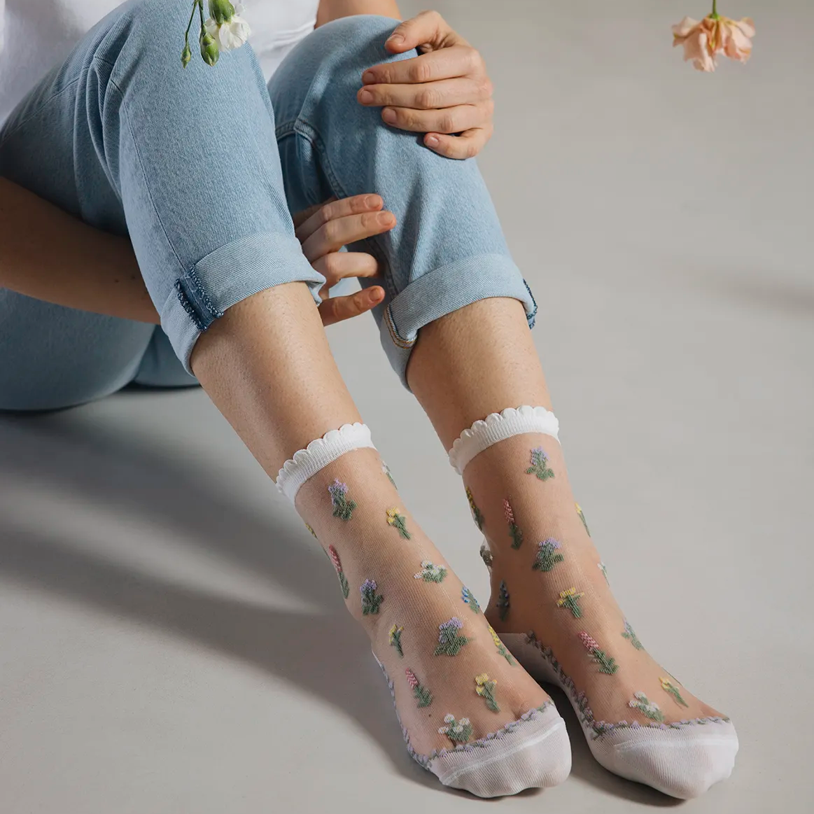 Atelier St Eustache Socks - Fleurs Des Champs - Multi