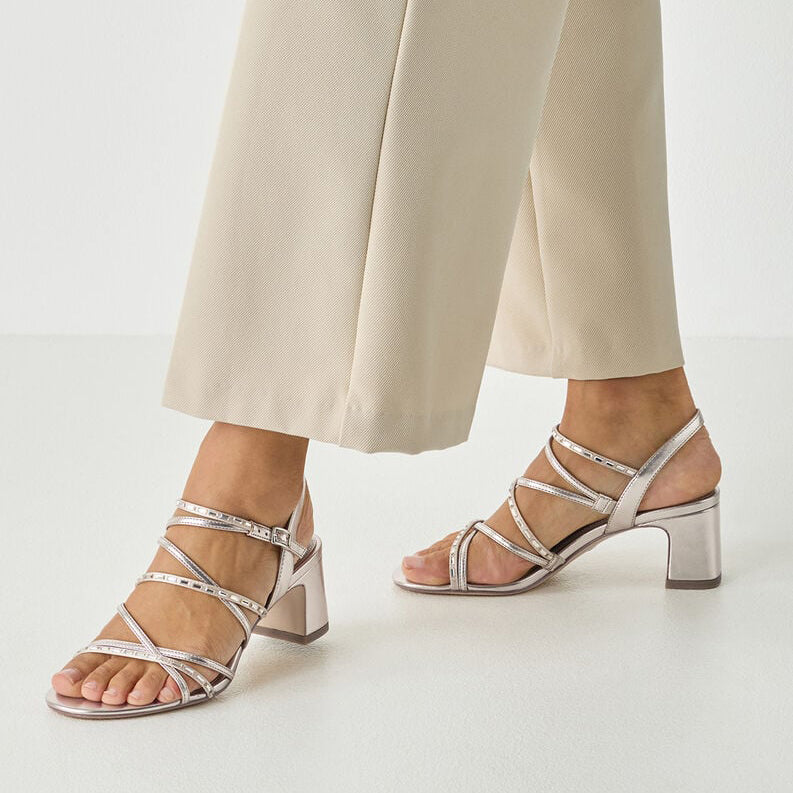 Tamaris Ladies Block Heeled Sandals - 28329-46 - Light Gold