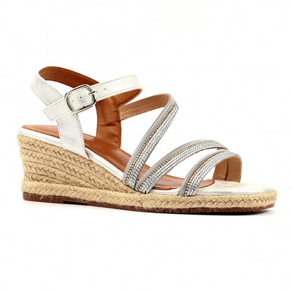 Lunar Ladies Wedge Sandals - Izzy - Silver