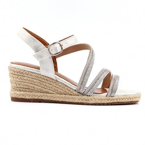 Lunar Ladies Wedge Sandals - Izzy - Silver