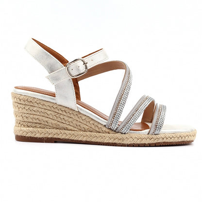 Lunar Ladies Wedge Sandals - Izzy - Silver