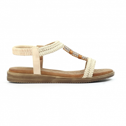 Lunar Flat Sandals - Portofino - White