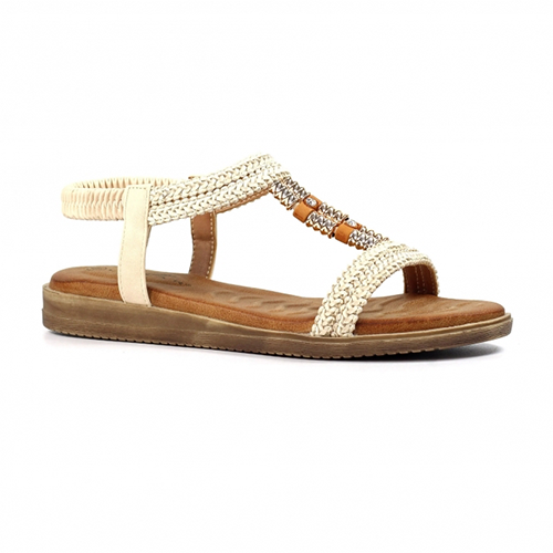 Lunar Flat Sandals - Portofino - White