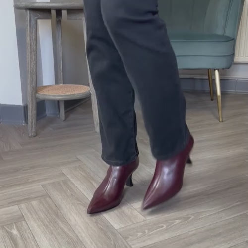 Miss Elastic Ladies Sock Boots  - 78042 - Burgundy