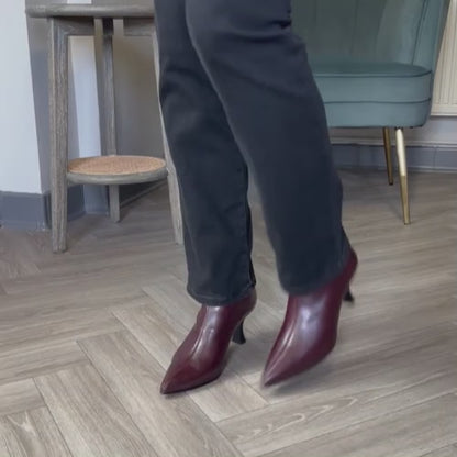 Miss Elastic Ladies Sock Boots  - 78042 - Burgundy