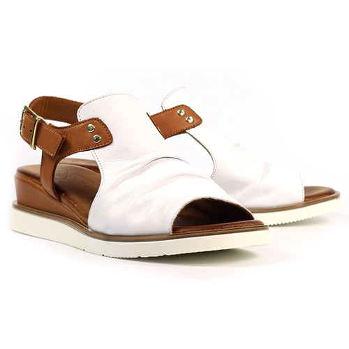 Lunar Ladies Wedge Sandals - Steffi - White