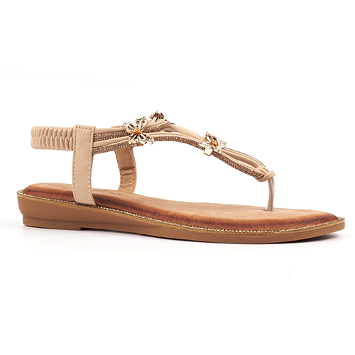 Lunar Flat Sandals - Zentara - Nude