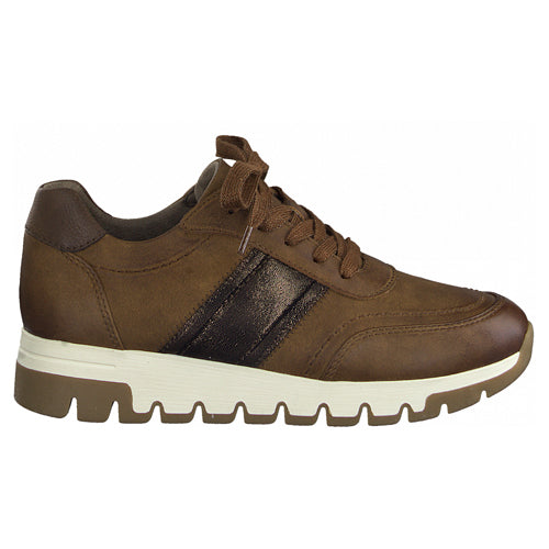 Jana Wide Fit Trainers - 23769-27 - Tan