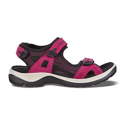 Ecco Ladies Offroad Sandals - 69563 - Burgundy Pink