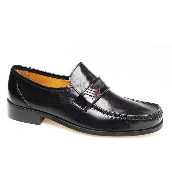 Rombah And Wallace  - Salerno -Wide Fit Leather  Dress Shoe - Black