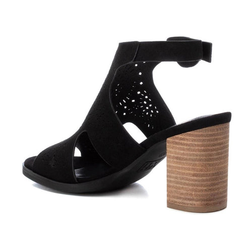 XtI Block Heel Sandals - 141098 - Black