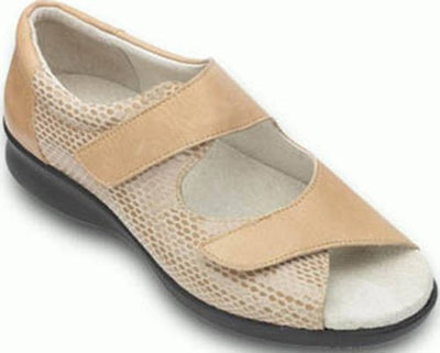 DBS - Bliss Ladies Extra Wide Fit Shoes - Beige