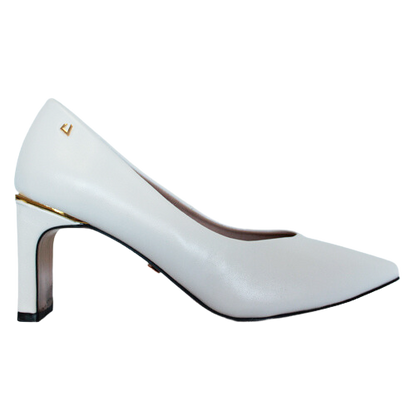 Una Healy Block Heeled Shoes - Your Song - White