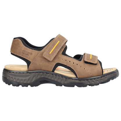 Rieker Mens Trek Sandals- 21760-24 - Tan