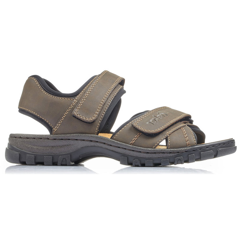 Rieker Mens Walking Sandals - 25051-27 - Brown
