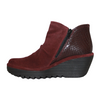 Fly London Wedge Ankle Boots - Yamy - Wine
