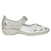 Rieker Low Wedge Shoes- 41368-80 - White