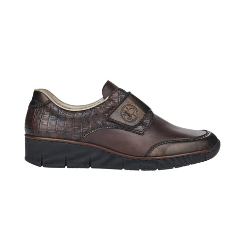 Rieker Cross Strap Shoes- 53750-25 - Brown
