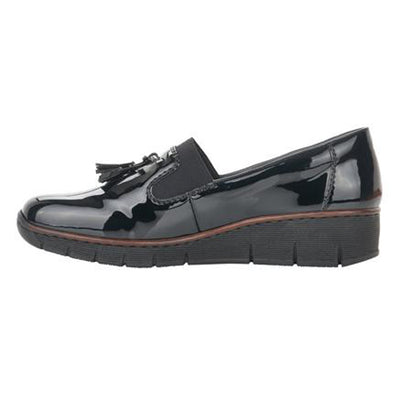 Rieker Ladies Wedge Shoes - 53751 - Black