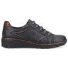Rieker Low Wedge Shoes - 53756-35 - Black