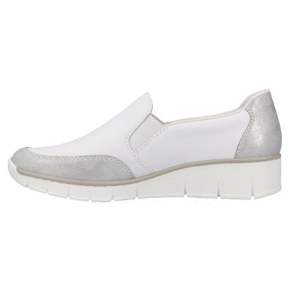 Rieker Wedge Shoes - 53796-80 - White