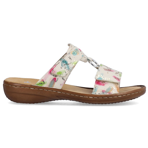Rieker Mules - 608P9-92 - White/Multi