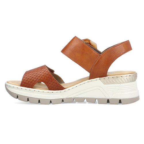 Rieker Wedge Sandals  - 66474-24 - Tan