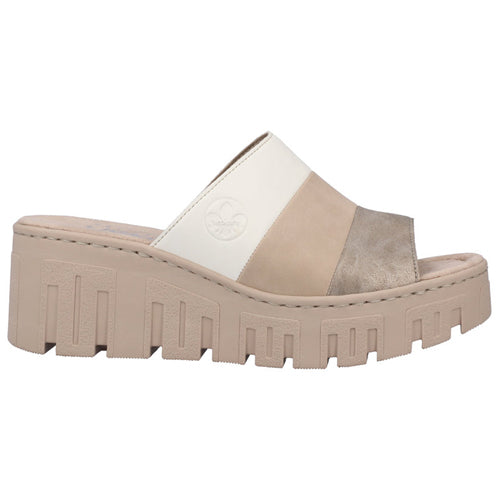Rieker Mules - 68092-62 - Nude/White