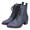 Rieker Block Heeled Ankle Boots - 70101-14 - Navy