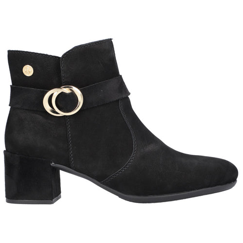 Rieker Block Heeled Ankle Boots - 70289-00 - Black