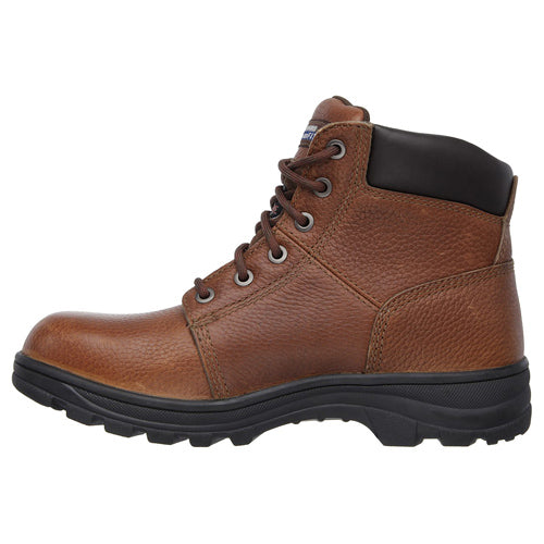 Skechers Steel Toe Cap Work Boots - 77009EC - Brown