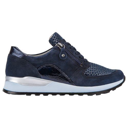 Waldlaufer Wide Fit Trainers - H64007 - Navy/White
