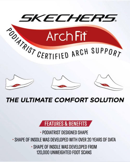 Skechers Arch Fit Walking Trainers - 149057 - Black/White