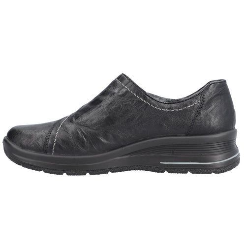 Rieker Low Wedge Shoes - L7761-00 - Black