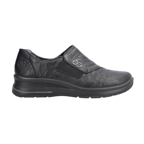 Rieker Low Wedge Shoes - L7761-00 - Black