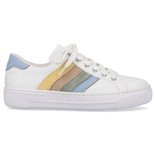 Rieker Ladies Trainers - L8802-80 - White/Multi