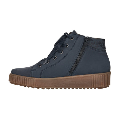 Rieker Hi-Top Trainers - M6434-25-14  - Navy