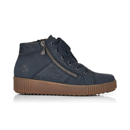 Rieker Hi-Top Trainers - M6434-25-14  - Navy