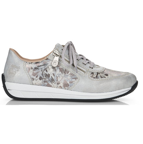 Rieker Ladies Trainers - N1112-80 - Silver