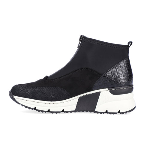 Rieker  Wedge Ankle Boots - N6352 - Black