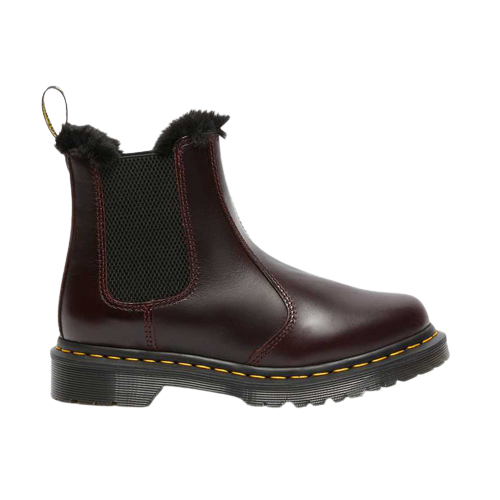 Dr Martens Fur Chelsea Boots - Leonore 2976 - Ox Blood