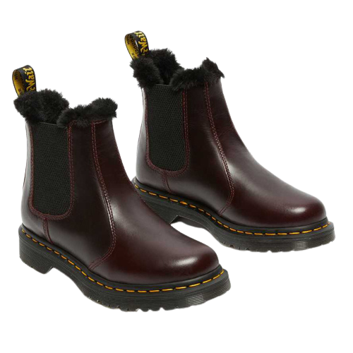 Dr Martens  Fur Chelsea Boots - Leonore 2976 - Ox Blood