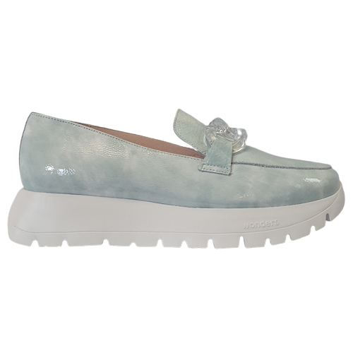 Wonders Platform Loafers - A-2405 - Blue