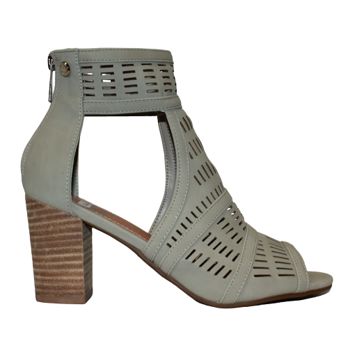 XTI Block Heel Sandals - 44490 - Grey
