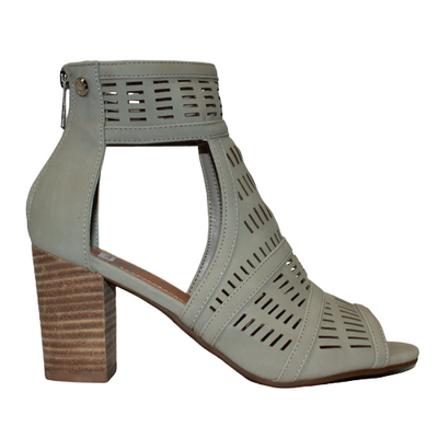 XTI Block Heel Sandals - 44490 - Grey