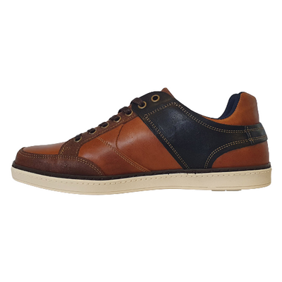 Tommy Bowe Mens Leather Trainer - Polledri - Tan